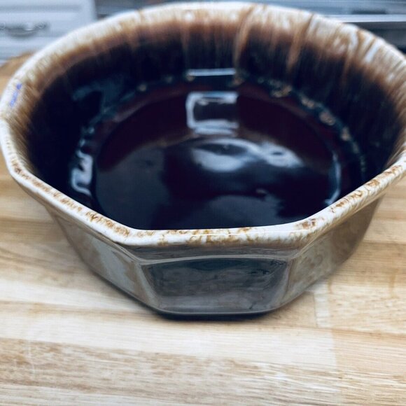 Vintage McCoy Pottery Brown Drip Casserole Dish 9" x 6" x 2.5" #707D - Picture 4 of 9